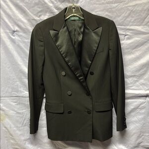 Lauren Ralph Lauren Black Double-Breasted Blazer